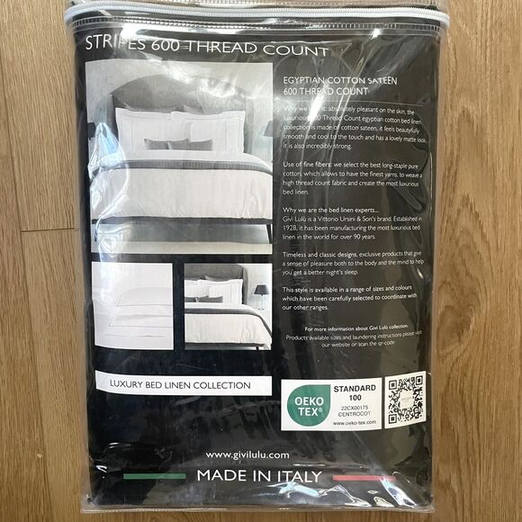 Givi Lulu King 600TC Sheet Set 100% Cotton Sateen Solid Silver Egyptian Cotton - Picture 4 of 6